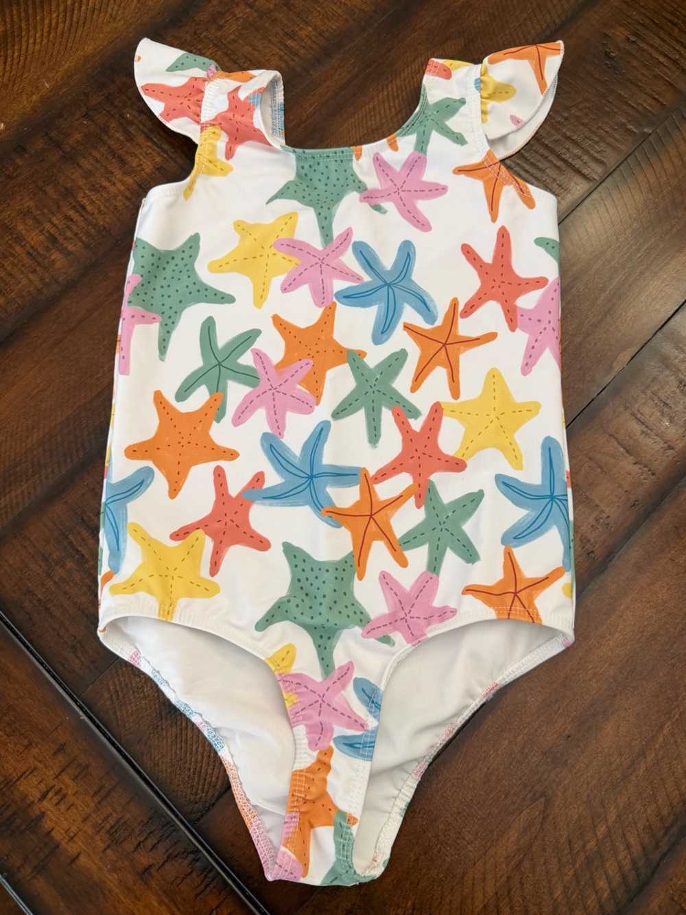 Pearl Street Swim Starfish Print One-Piece Swimsuit size 9/10
